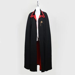 VTG VAMPIRE DRACULA CLERGY ROBE CAPE CLOAK BLACK